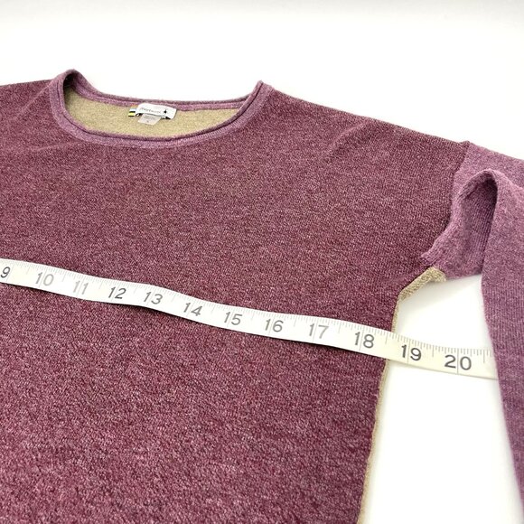 Smartwool Shadow Pine Colorblock Merino Wool Sweater Heather Purple - Picture 9 of 11